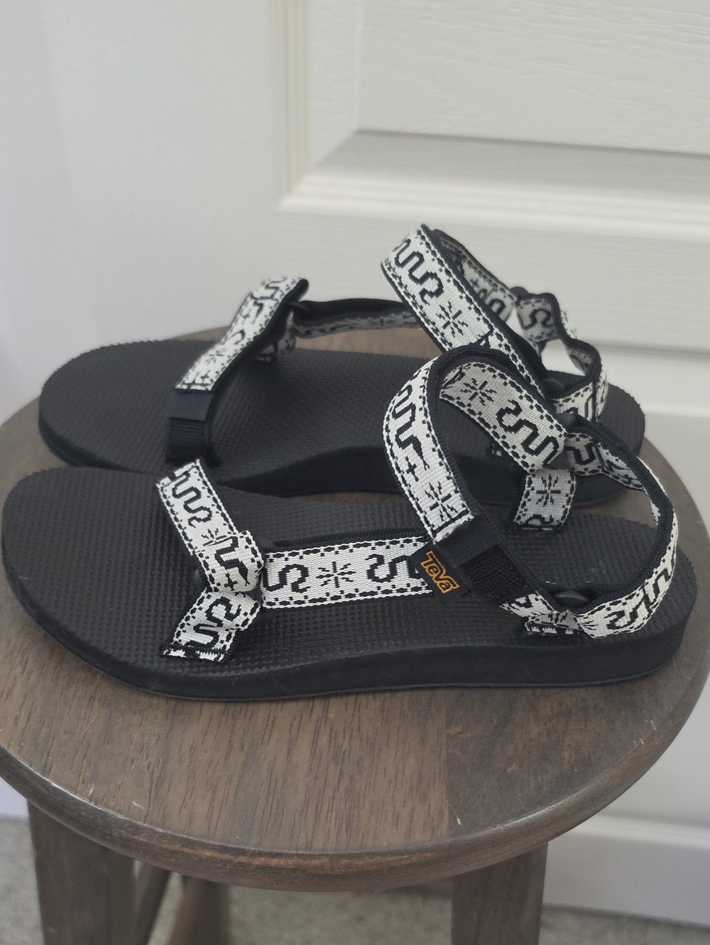 Teva | Women's Original Universal Bandana Black & White Strap Sport Sandals-8